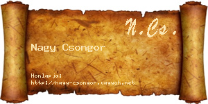 Nagy Csongor névjegykártya